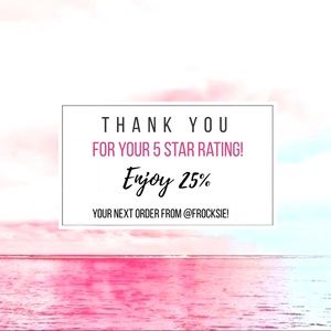 Thank you for your 5 Star Rating!